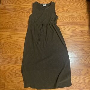 Erika Forest Green Sleeveless Midi Dress